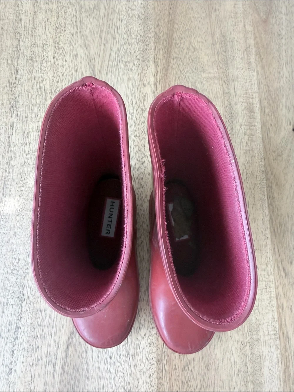Hunter Kids Red Tall Rain Boots 9C